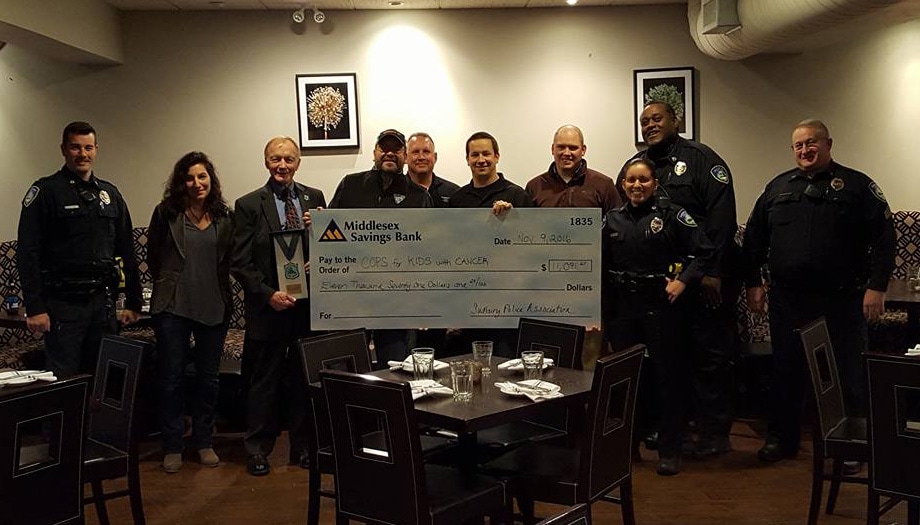 Sudbury Police Association & Local Restaurant donate over $11,000