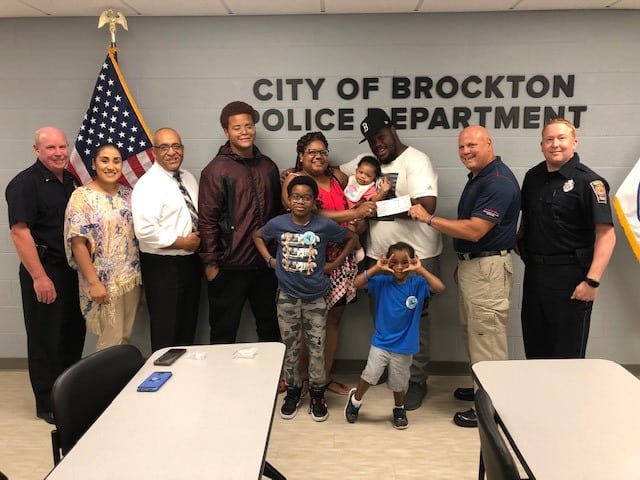 CFKWC goes to Brockton Police Department to Donate to 9-Month-Old