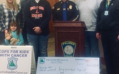 CFKWC and Mass. Police Department make $5,000 donation to 15-year-old Jacob Beauparlant
