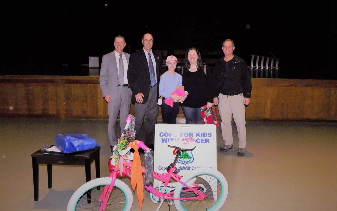 CFKWC goes to the Westfield Middle School to make donation to 12 year old Clara Hubbard