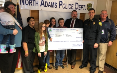 CFKWC goes to the North Adams Police Dept. and made a donation to 15 year old Jake Tullo and his family.