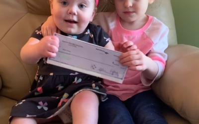 CFKWC makes a $5,000 donation to 2-year-old Grace Theroux and her Big Sister Lily, of NH. 