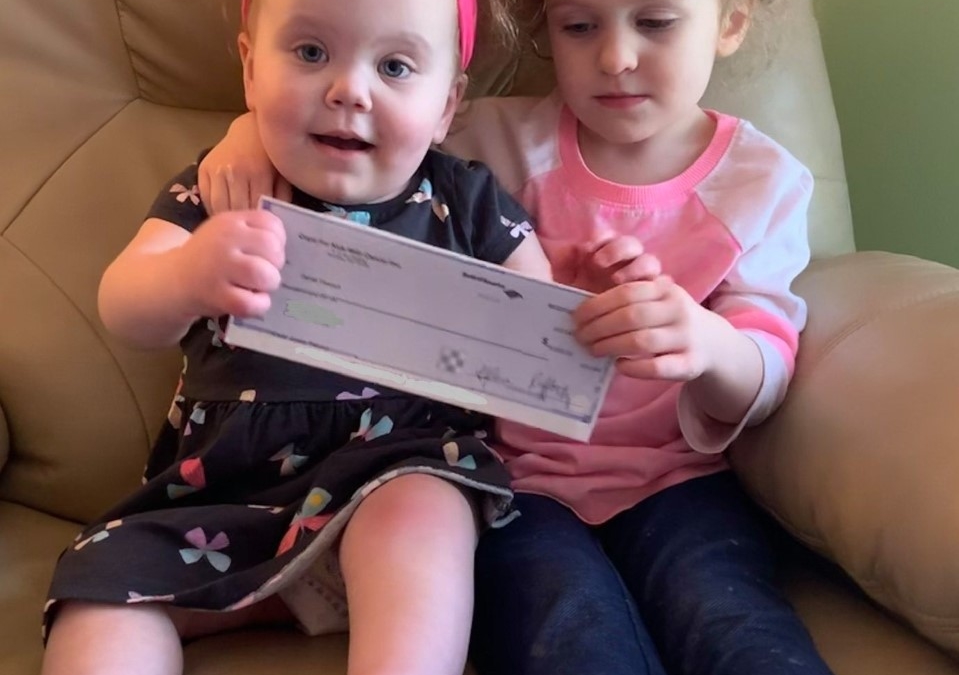 CFKWC makes a $5,000 donation to 2-year-old Grace Theroux and her Big Sister Lily, of NH. 