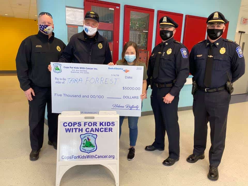 CFKWC Donation with Peabody PD to Ali Pantoja at Tufts Children’s Hospital