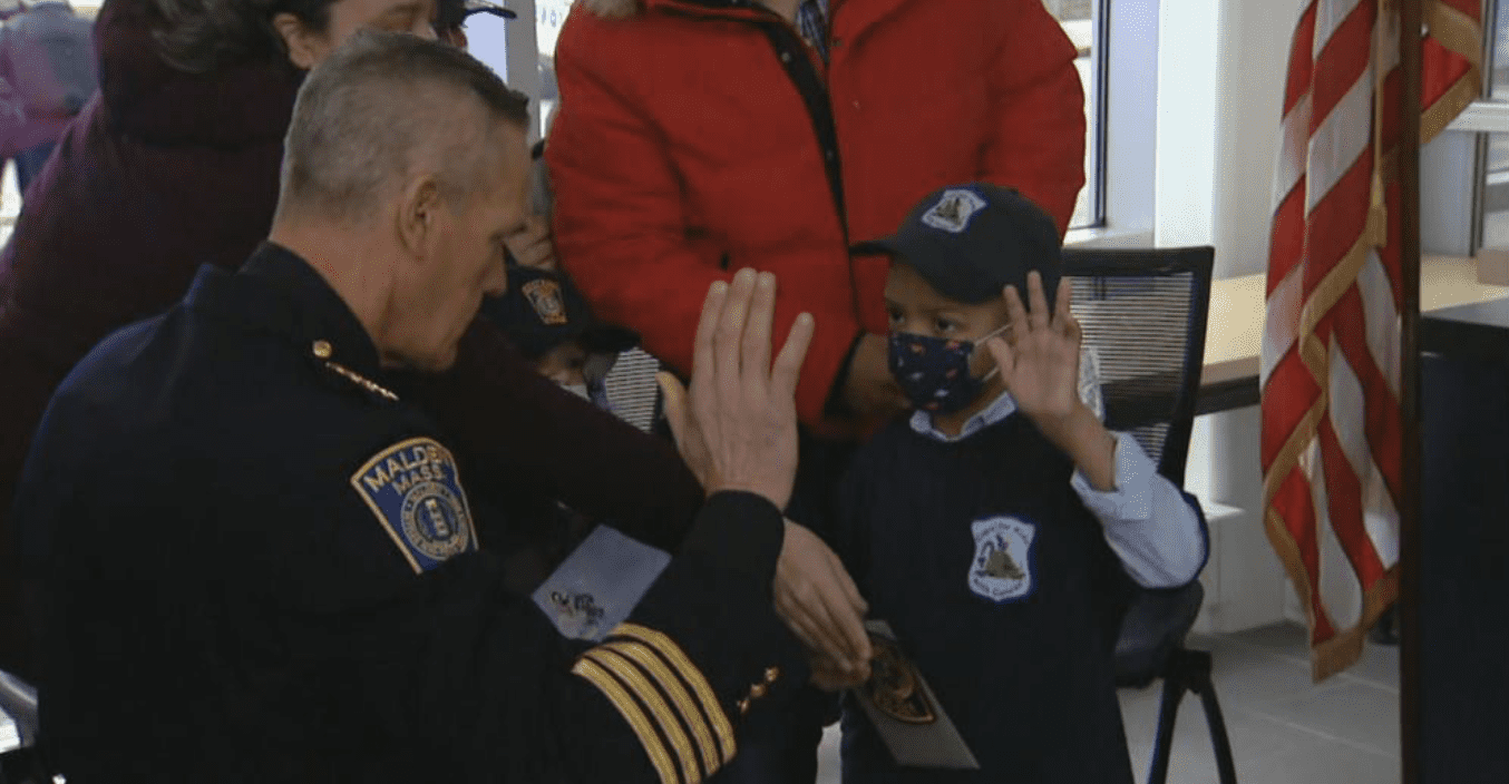 ‘Today You’re The Chief’: Malden Police Show Support For 6-Year-Old Boy Fighting Cancer