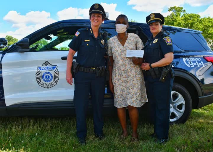 Chief Helena Rafferty, of CFKWC made a donation to a 9 year old in Brockton Mass.