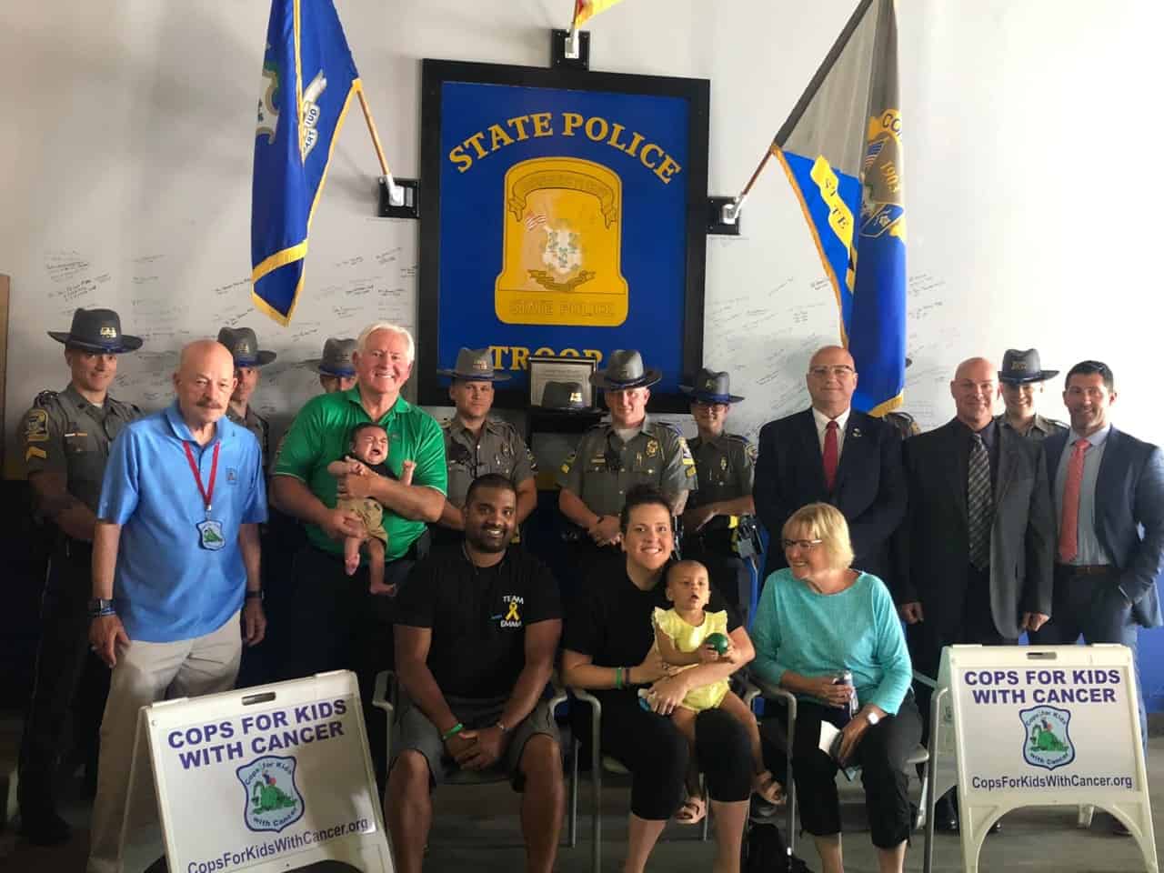 CFKWC traveled to the Colchester CT. State Police Barracks to present check