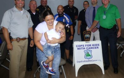 Fall River Police Department teamed up with Cops For Kids With Cancer to present a donation to the family of Adonis