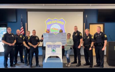 Medford Police Department teamed up with Cops For Kids With Cancer to support a local family
