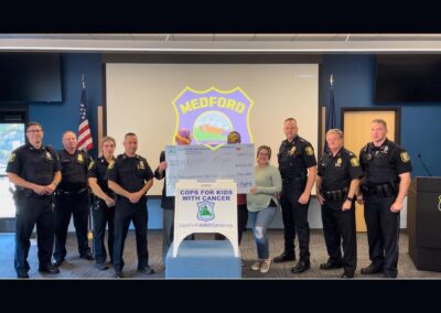 Medford Police Department teamed up with Cops For Kids With Cancer to support a local family