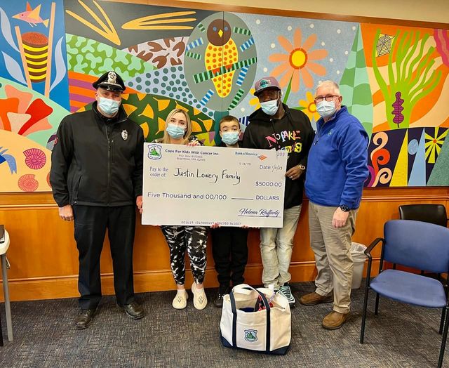 Kevin Calnan of CFKWC, went to Children’s hospital Waltham and made a donation to Justin Lowery
