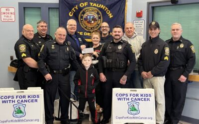 CFKWC makes  donation at the Taunton Police Department to 11 year old Jace Dupra