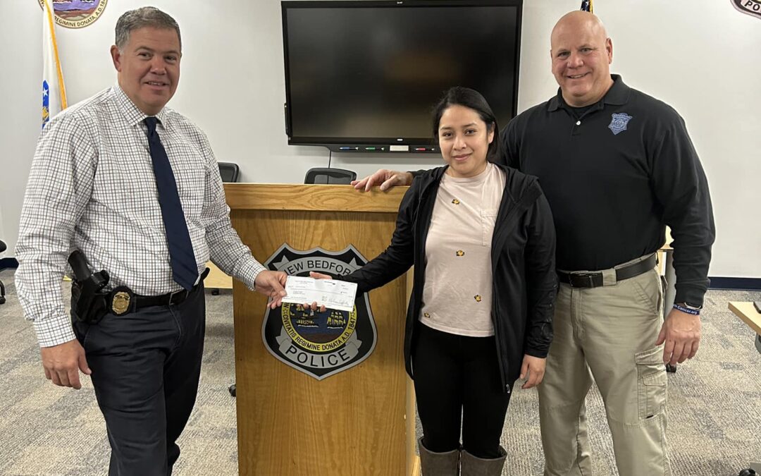 CFKWC made a donation at the New Bedford Police Department
