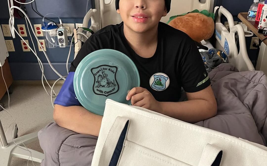 Gavin McNelly (13 yrs) and his Mom, Dawn at Dana Farber / Children’s hospital.