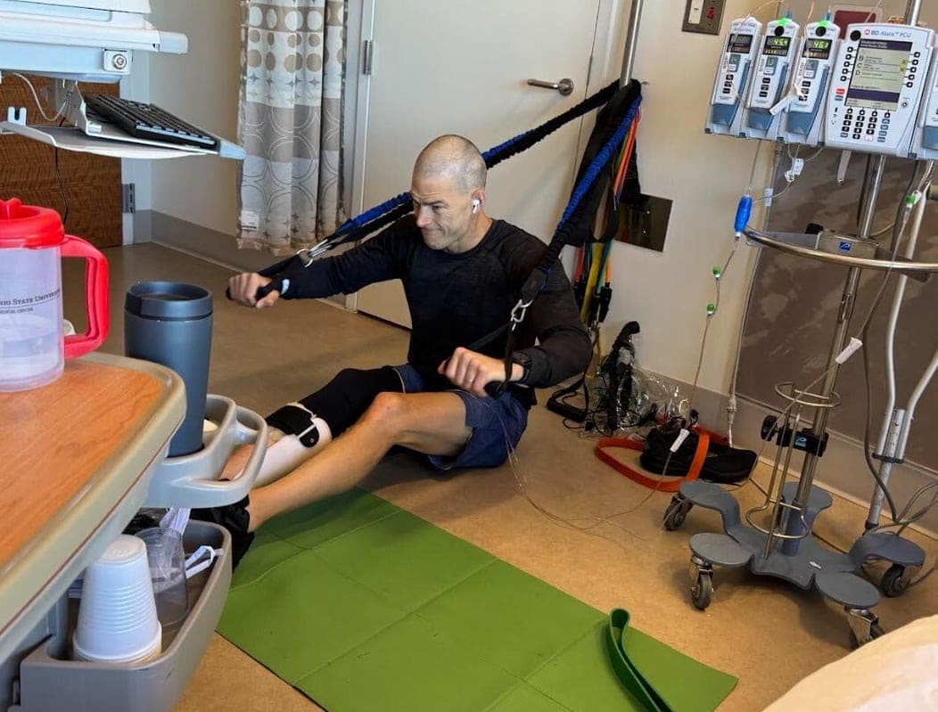 Brendan Cryan training for the Boston Marathon while receiving treatment for synovial sarcoma.
